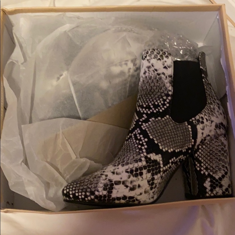 Snake Print Booties